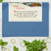 Vintage-kerstvliegtuig Theedoek (Gevouwen)