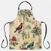 Vintage Kerstvogels Holly Berry Schort (Voorkant)