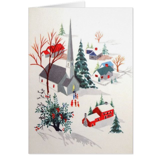 Vintage-kerstwinterdorp (Voorkant)