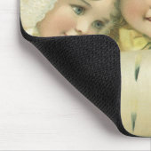 Vintage kerstzussen, Victoriaans kinderen Muismat (Hoek)