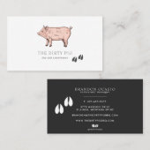 Vintage ketch Butcher Visitekaartje (Voorkant / Achterkant)