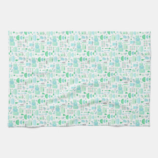 Vintage Keuken Mint en Teal Theedoek