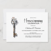Vintage Key Housewarming Party Kaart (Voorkant)