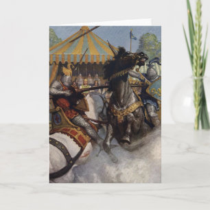 Vintage King Arthur Series 6 Wenskaart Kaart