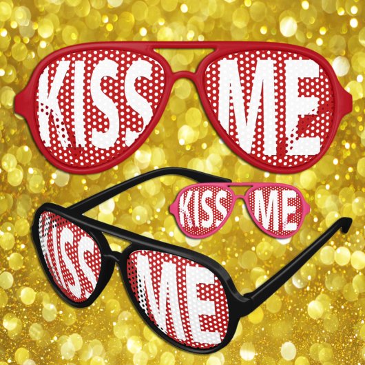 Vintage KISS ME Lunettes de soleil / Fun Party