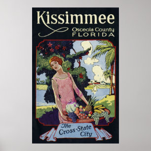 Vintage Kissimmee Osceola County Florida Revel Poster