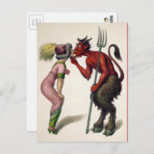 Vintage Kissingduivel Briefkaart (Voorkant / Achterkant)