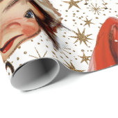 Vintage Kitsch Christmas Cheer Large Scale Cadeaupapier (Rol Hoek)