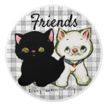 Vintage Kittens Afbeelding Keramische Trekkers