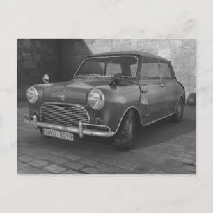 Vintage Klassiek de auto retro briefkaart van Mini