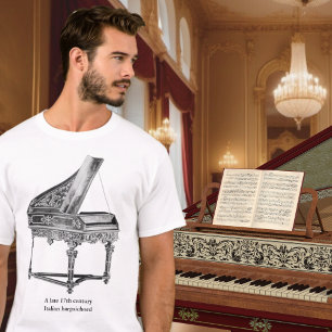 Vintage klavecimbel muziekinstrument muziek liefhe t-shirt