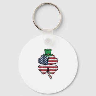 Vintage Klaver Vlag St. Patrick's Dag Sleutelhanger