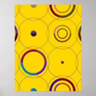 Vintage kleurrijke Pop Poster
