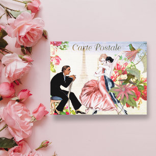 Vintage Kolibrie Paris Tango Ansichtkaart Briefkaart