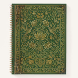 Vintage Kolibrie & Slapende Vos Bloemendagboek Notitieboek