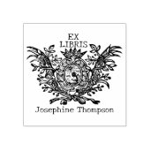 Vintage Koninklijk Schild Custom Ex Libris, Boek Rubberstempel (Afrduk)