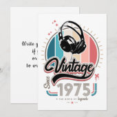 Vintage koptelefoons sinds 1975 kaart (Voorkant / Achterkant)