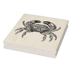 Vintage Krab #1 Tekening Rubberstempel