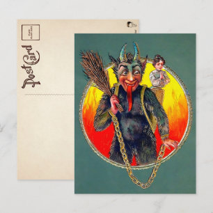 Vintage Krampus Briefkaart
