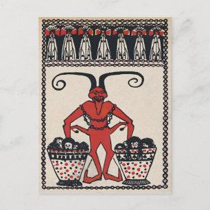 Vintage Krampus Briefkaart