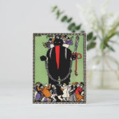 Vintage Krampus Devil Briefkaart (Staand voorkant)