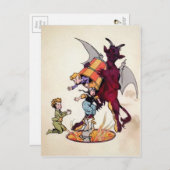 Vintage Krampus Devil Briefkaart (Voorkant / Achterkant)