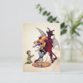Vintage Krampus Devil Briefkaart (Staand voorkant)