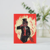 Vintage Krampus Devil Briefkaart (Staand voorkant)