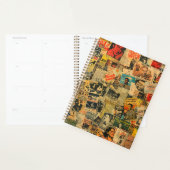 Vintage Kranten Collage Planner (Display)