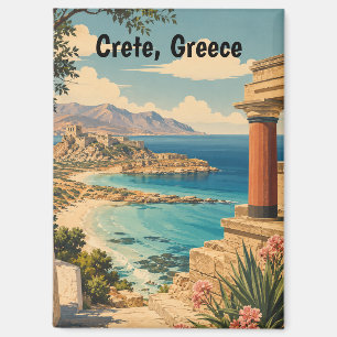 Vintage Kreta Griekenland Grieks Eiland Vakantie R Magneet