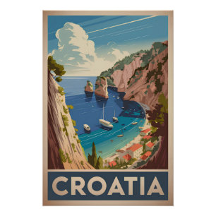 Vintage Kroatië Perfect Poster