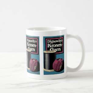 Vintage Kronengard Yarn Ad Koffiemok