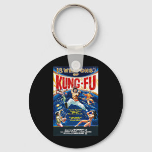 Vintage Kungfu Karate Bjj Martial Arts Film Retro Sleutelhanger