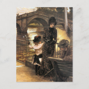 Vintage Kunst door de Theems in Richmond Feestdagenkaart