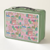 Vintage Kunst Lunchbox Groen (Achterkant)