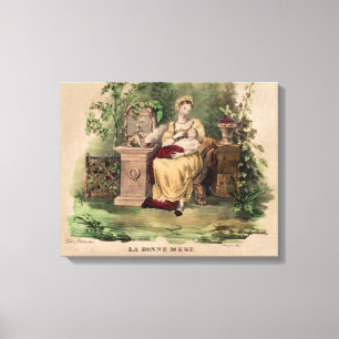Vintage La Bonne Mere (de Goede Moeder), teruggeze Canvas Afdruk
