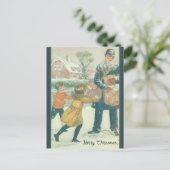 Vintage La Carte Postale Mailman Christmas (Debout devant)