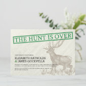 Vintage La chasse sur les invitations de mariage (Debout devant)