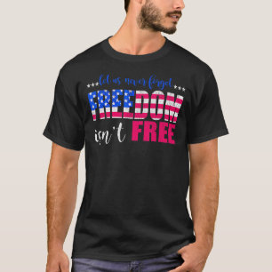 Vintage laat ons de vrijheid nooit vergeten t-shirt