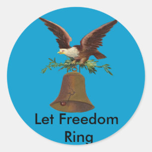 Vintage laat vrijheid Ring Ronde Sticker