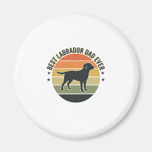 Vintage Labrador Vader Zonsondergang Hond Vector S Magneet