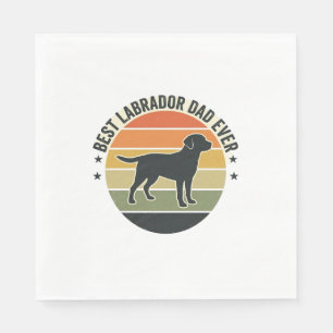 Vintage Labrador Vader Zonsondergang Hond Vector S Servet