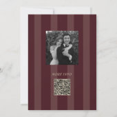 Vintage Lace Burgundy Wedding Invitation (Dos)