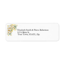Vintage Lace & Daisies Floral Wedding Address