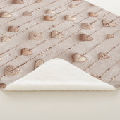 Vintage Lace Heart Strings Sherpa Deken (3/4)