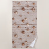 Vintage Lace Heart Strings Strandlaken (Voorkant)