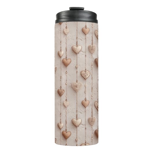 Vintage Lace Heart Strings Thermosbeker (Voorkant)