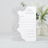 Vintage Lace Wedding RSVP Kaartje (Staand voorkant)