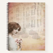 Vintage Lady Flowers Carnet spiral (Devant)