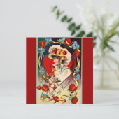 Vintage Lady My Valentine Invitation (Debout devant)